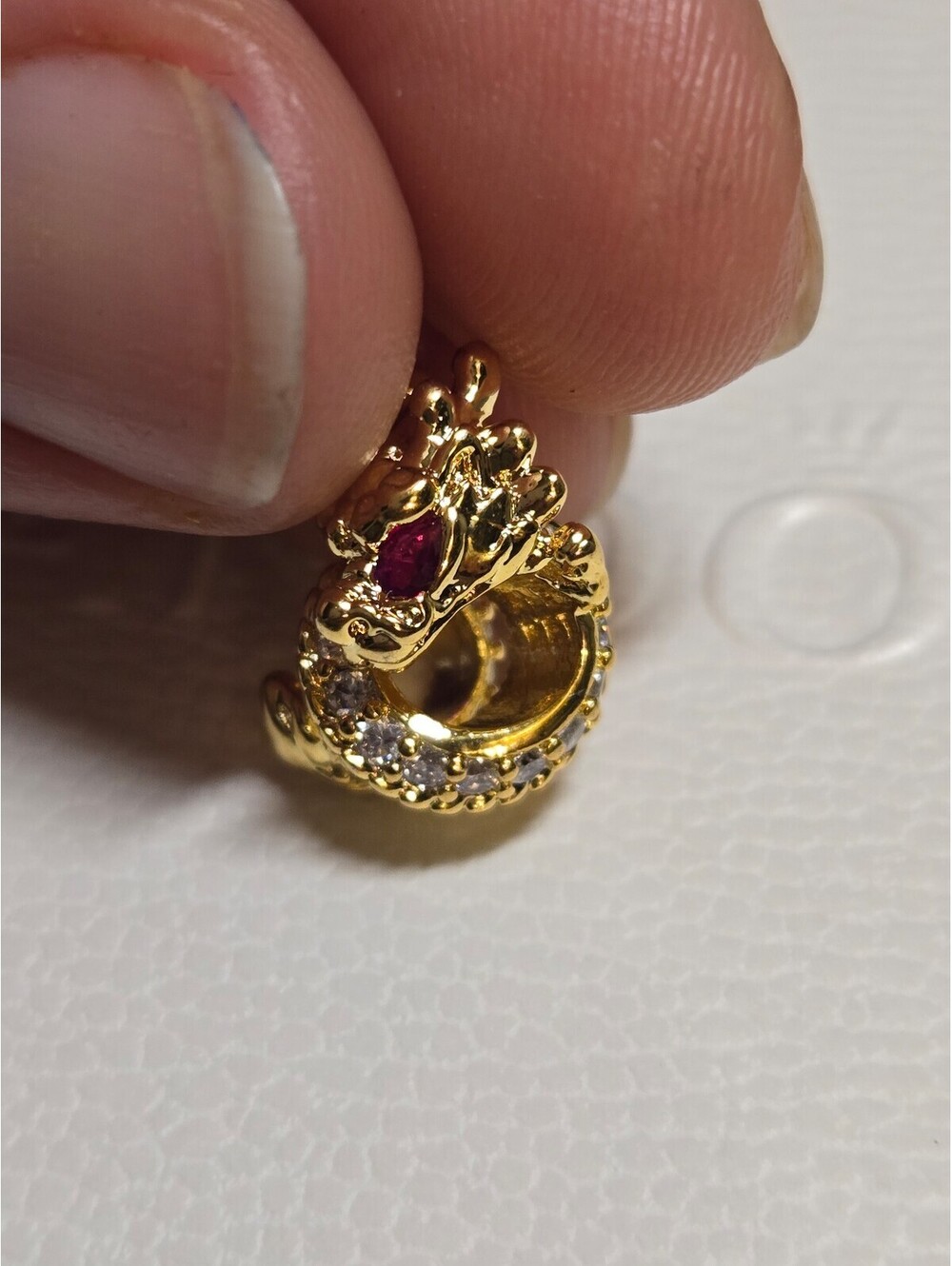 Pandora dragon charm cubic zirconia